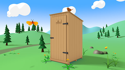 TROBOLO-Toilette in der Landschaft